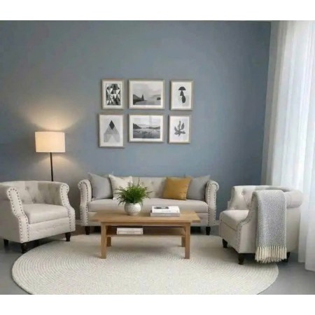 QH23-02 : Bộ Ghế Sofa Phòng Khách Viền Đinh Tán - 3 Món